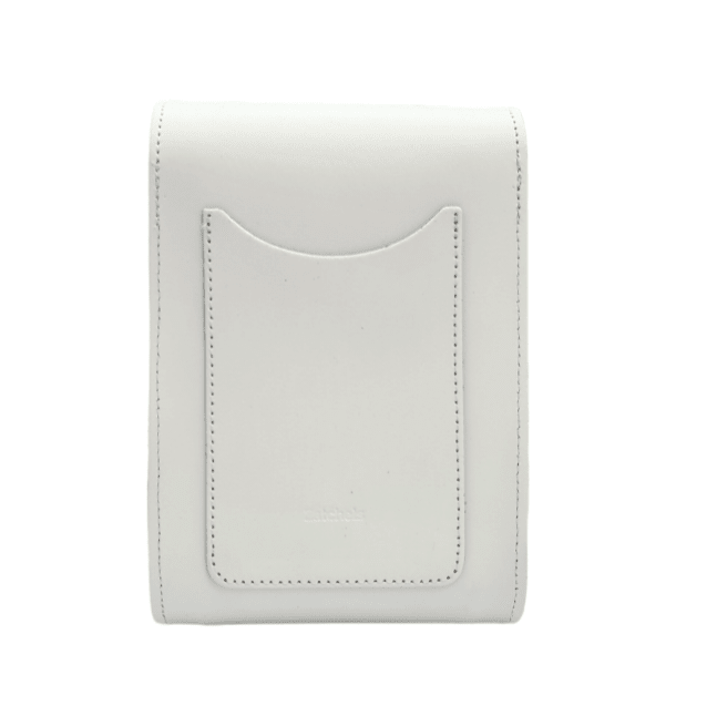 Handmade Leather Festival Phone Bag - White - Bascora