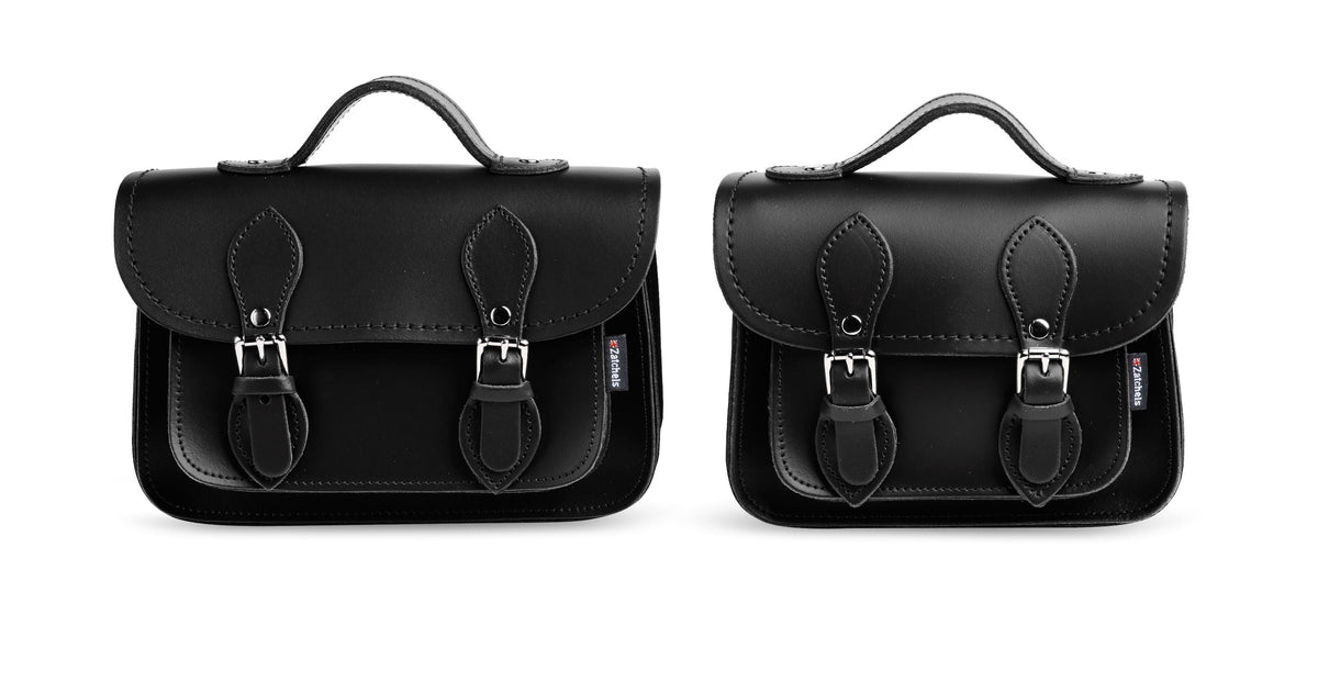 Handmade Leather Micro Satchel Black