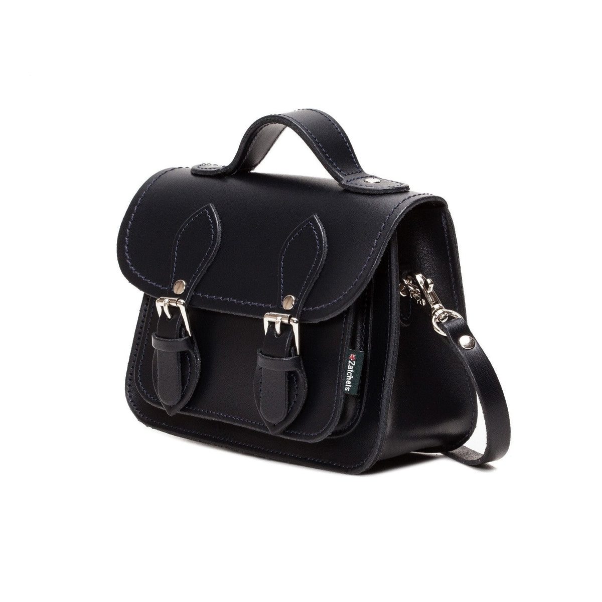 Handmade Leather Micro Satchel Black