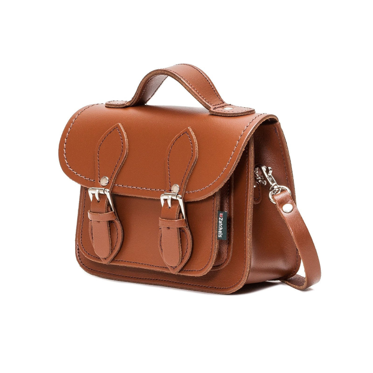 Handmade Leather Micro Satchel Chestnut