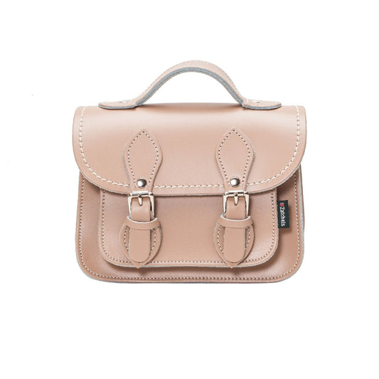 Handmade Leather Micro Satchel Iced Coffee