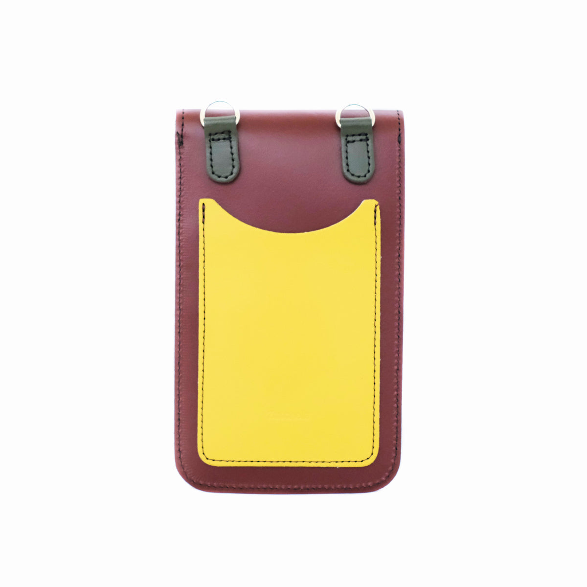 Handmade Leather Mobile Phone Pouch Plus - Autumnal Kaleidoscope - Bascora