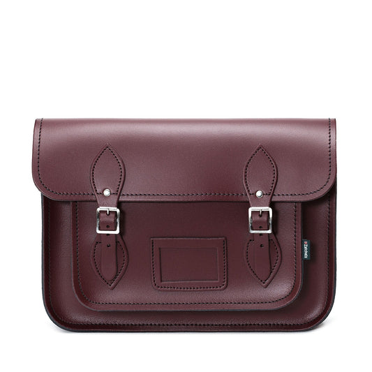 Handmade Leather Satchel – Marsala Red - Bascora
