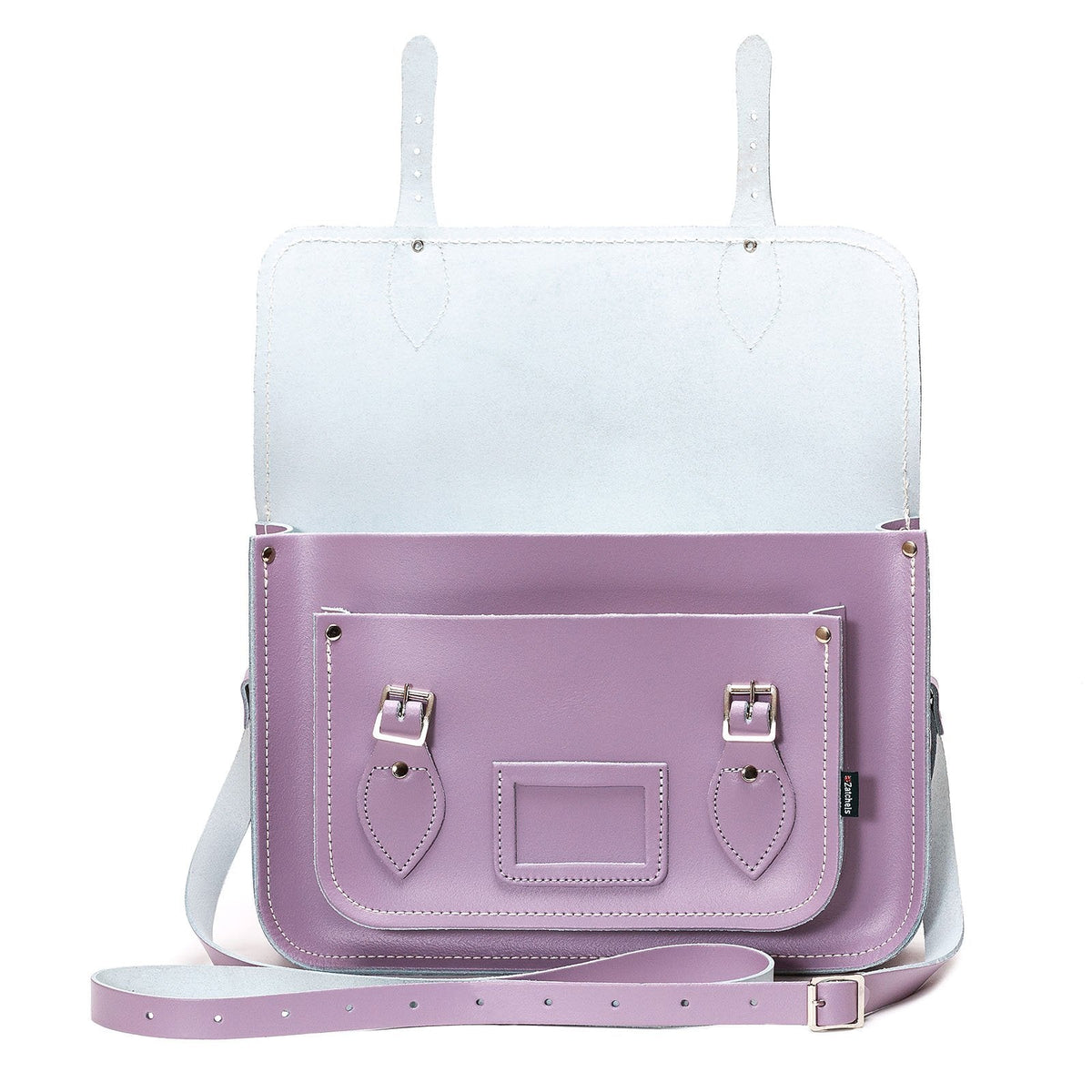 Handmade Leather Satchel - Pastel Violet - Bascora