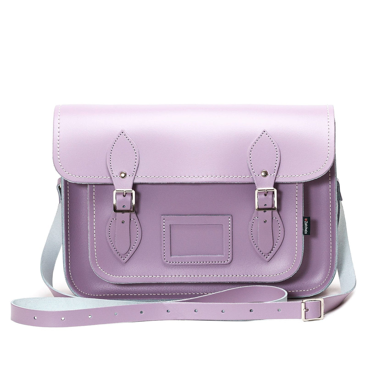 Handmade Leather Satchel - Pastel Violet - Bascora