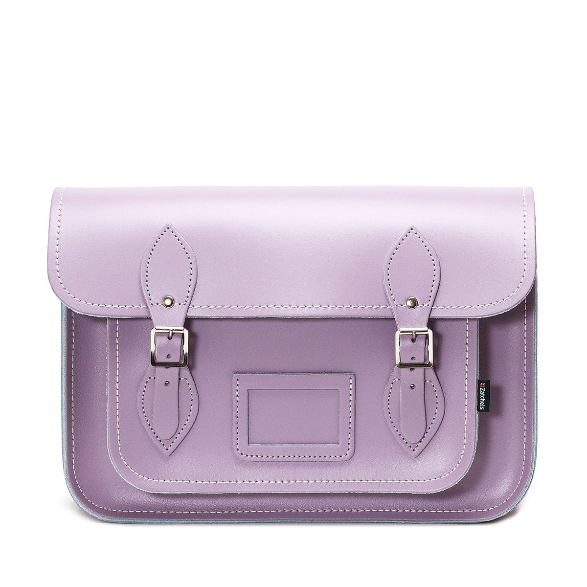 Handmade Leather Satchel - Pastel Violet - Bascora