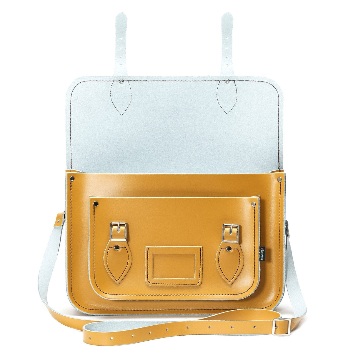 Handmade Leather Satchel - Yellow Ochre - Bascora