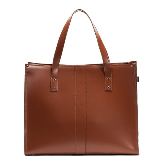 Handmade Leather Shopper – Chestnut - Bascora