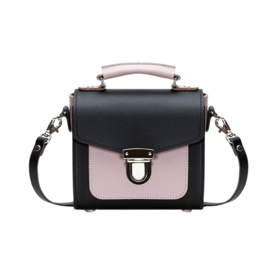 Handmade Leather Sugarcube Handbag – Rose Truffle - Bascora