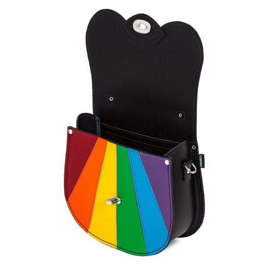 Handmade Leather Twist Lock Saddle Bag - Pride - Bascora