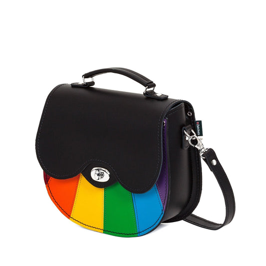 Handmade Leather Twist Lock Saddle Bag - Pride - Bascora