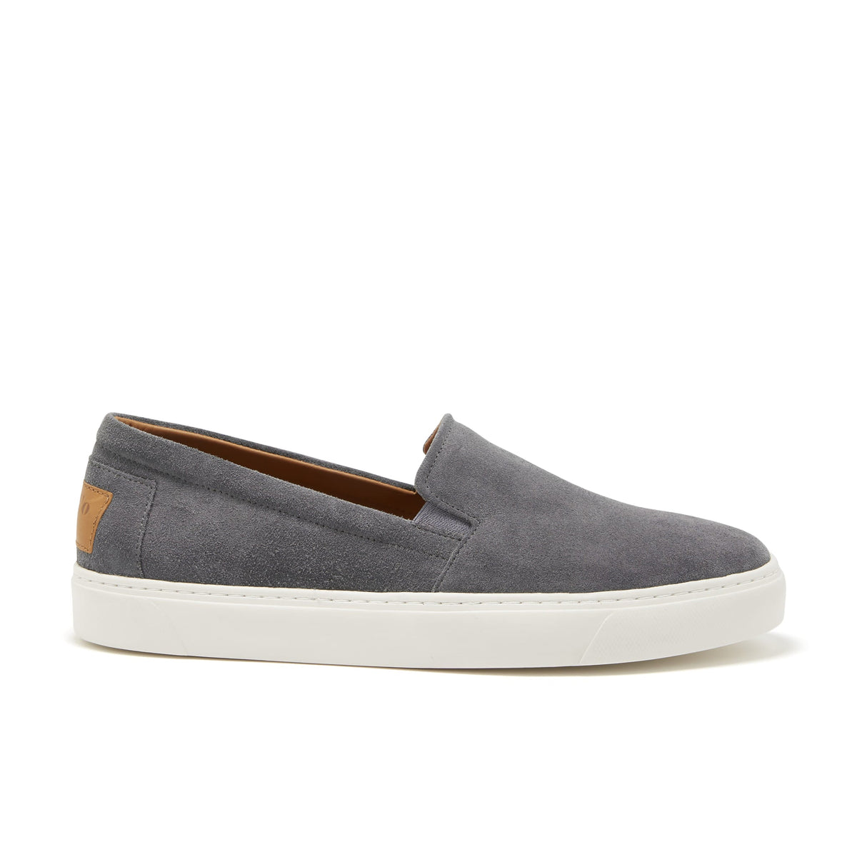 Hugs & Co. Slate Grey Suede Slip-On Sneakers for Men with Vibram Sole
