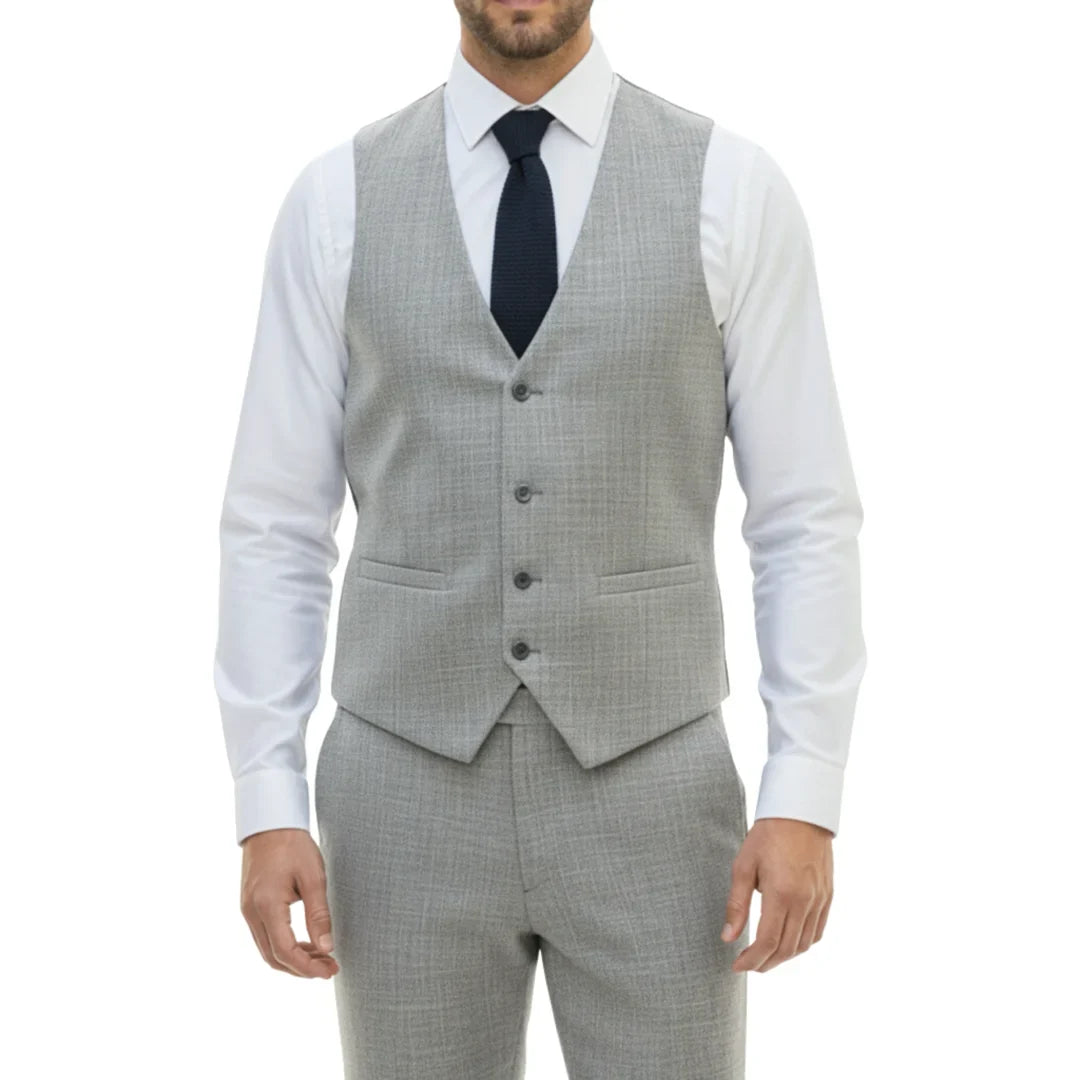 Men's 3 Piece Grey Tailored Fit Suit