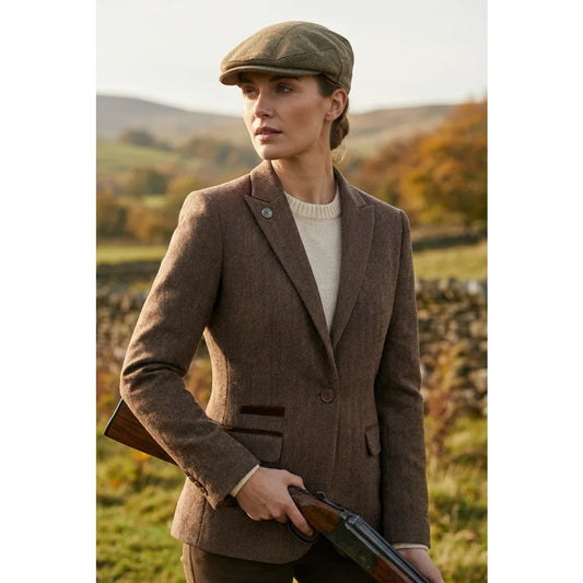 Women's Oak Tweed Herringbone Blazer & Waistcoat Set by TruClothing