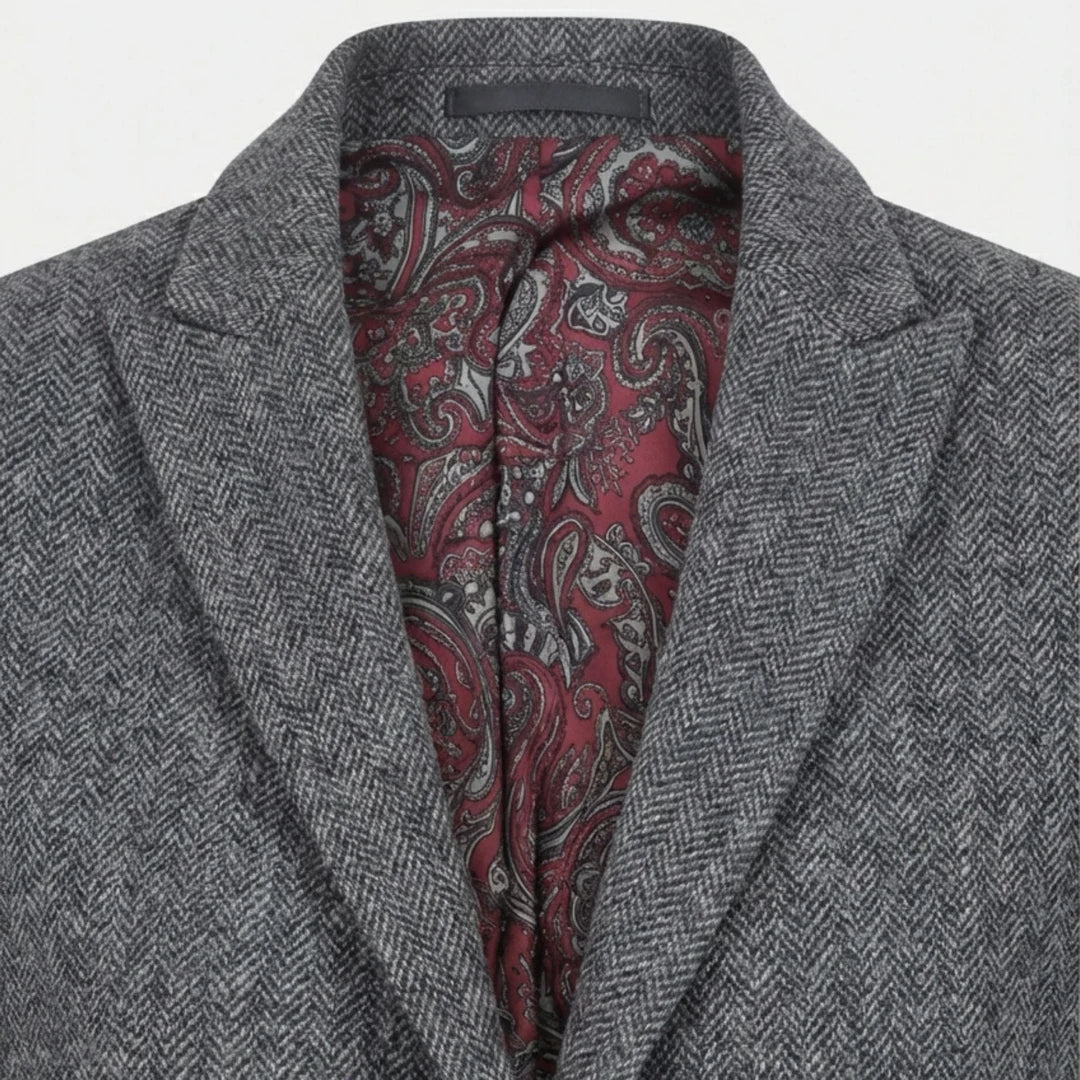 Women's Grey Tweed Herringbone Blazer & Waistcoat Set by TruClothing