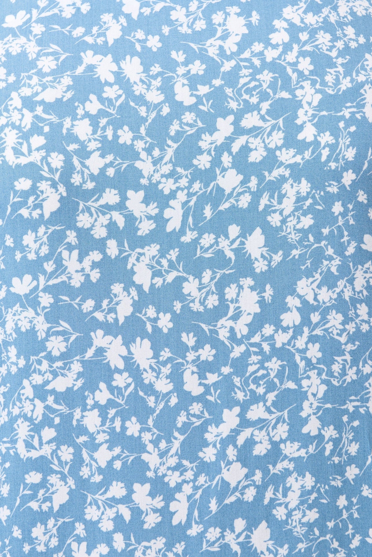 Inesa Negative Floral Print Short Sleeve Midi Shirt Dress - Blue - Bascora