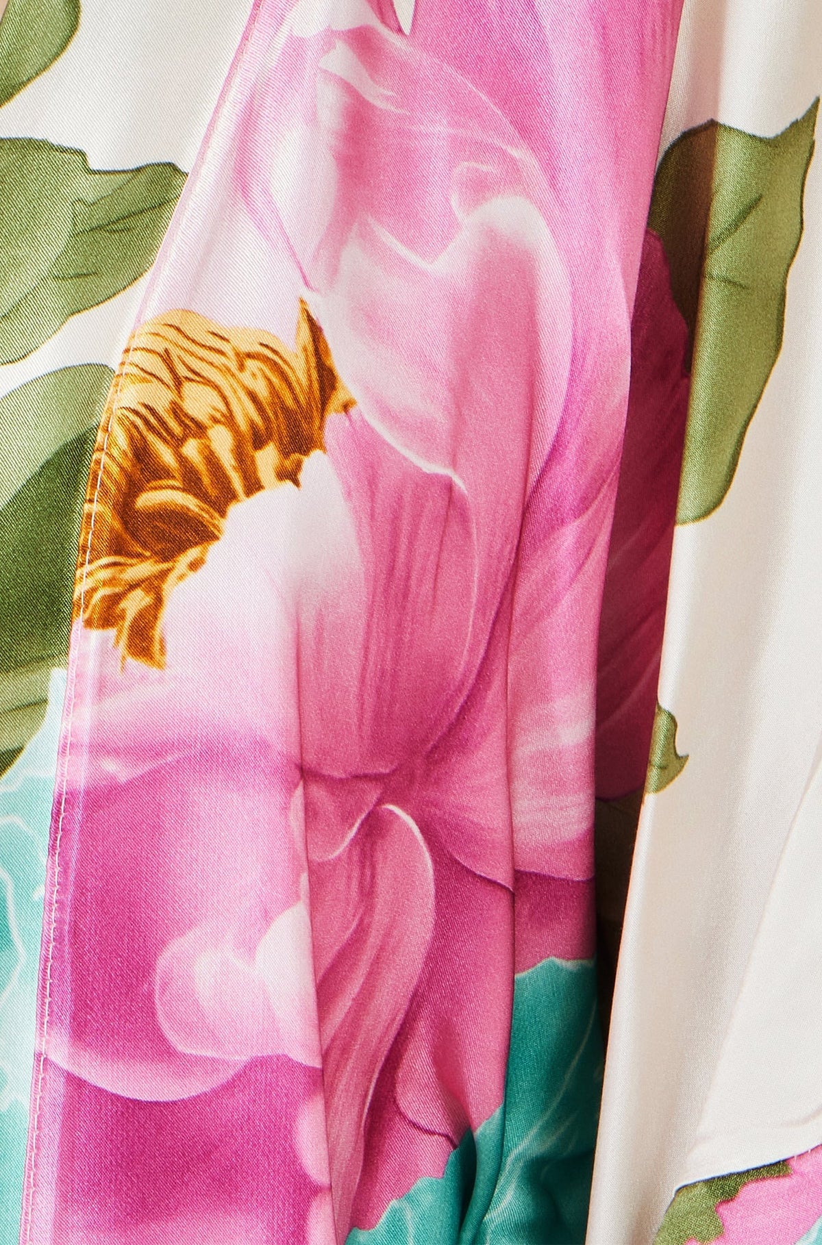 Ivory Floral Print Relaxed Kimono - Bascora