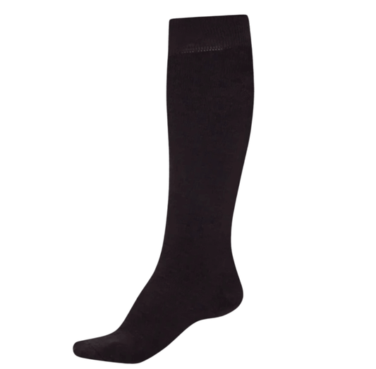 Knee-High Bamboo Thermal Socks - Wellington Boots Socks Organic Thermal - Black - Bascora