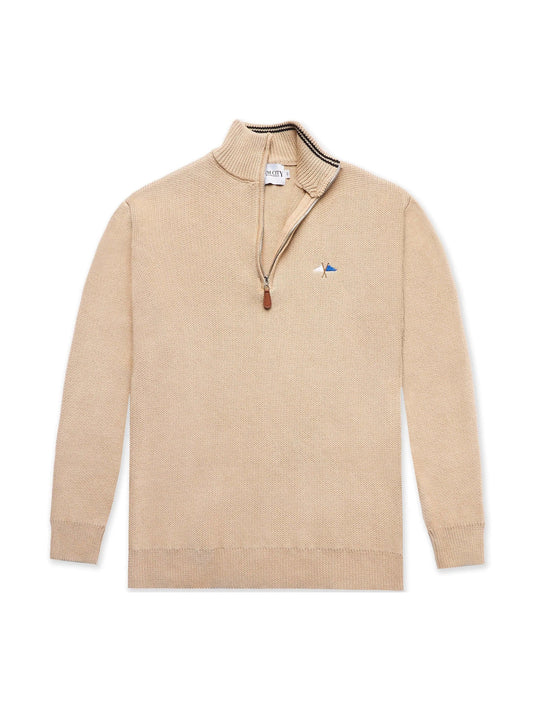 Knit ¼ Zip – Beige - Bascora