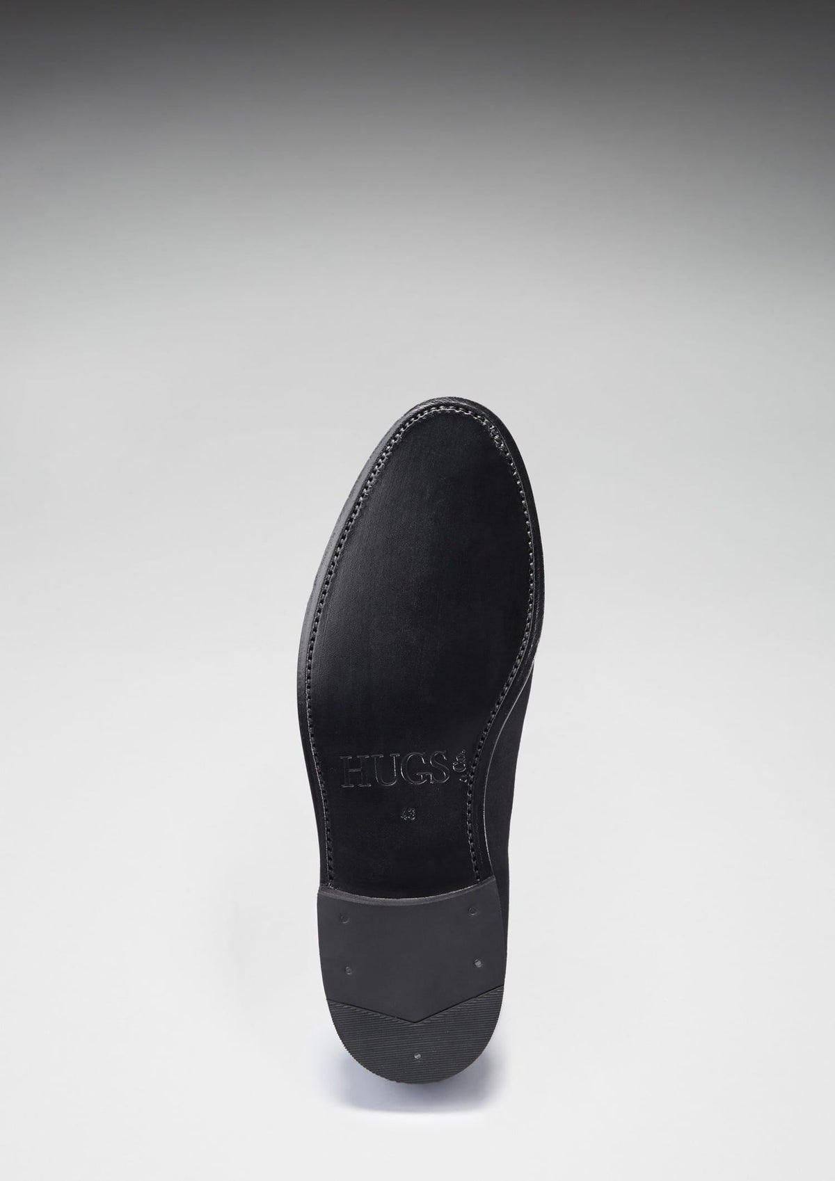 Hugs & Co. Black C.F. Stead Suede Laced Loafers with Goodyear Welted Leather Sole