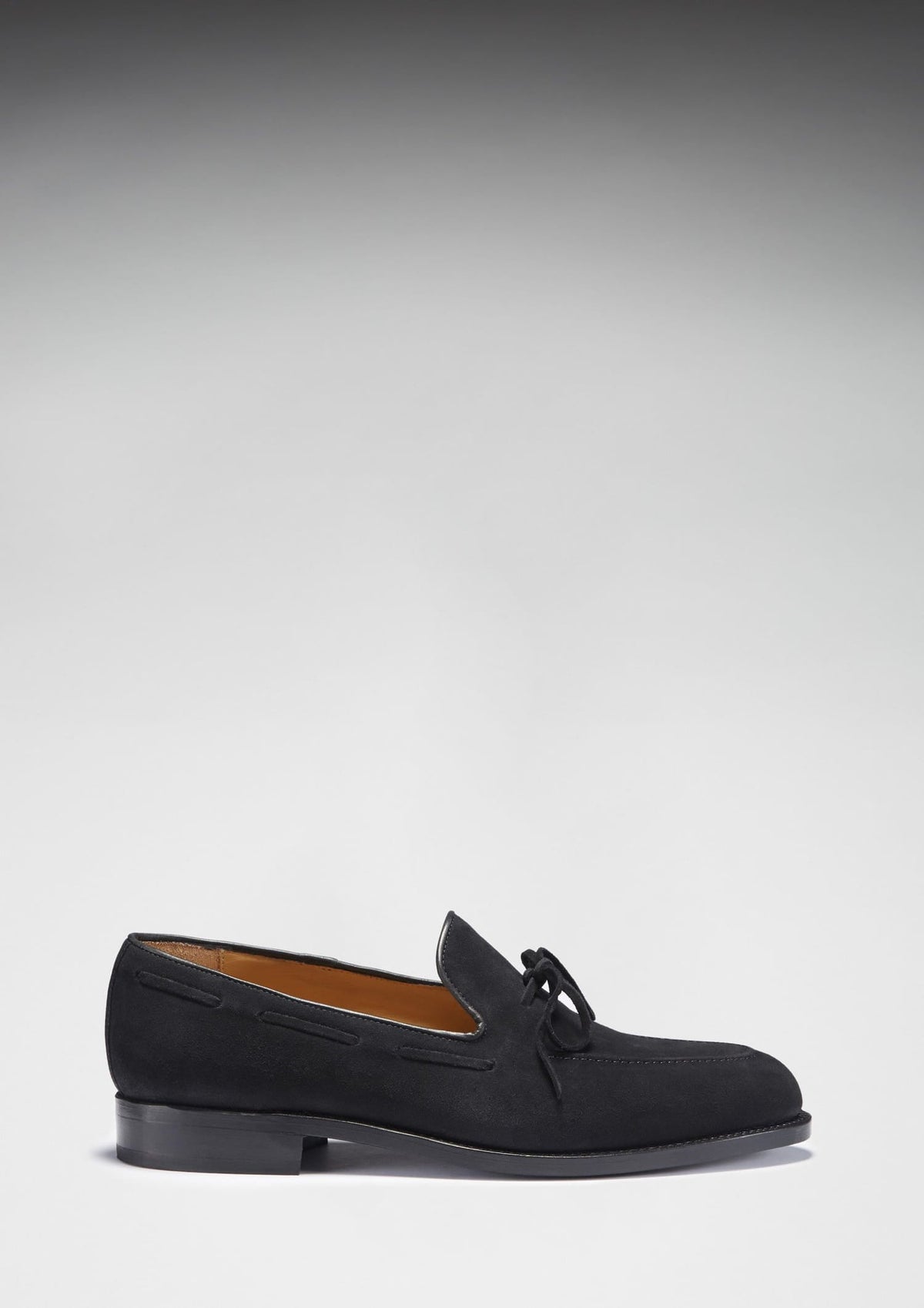 Hugs & Co. Black C.F. Stead Suede Laced Loafers with Goodyear Welted Leather Sole