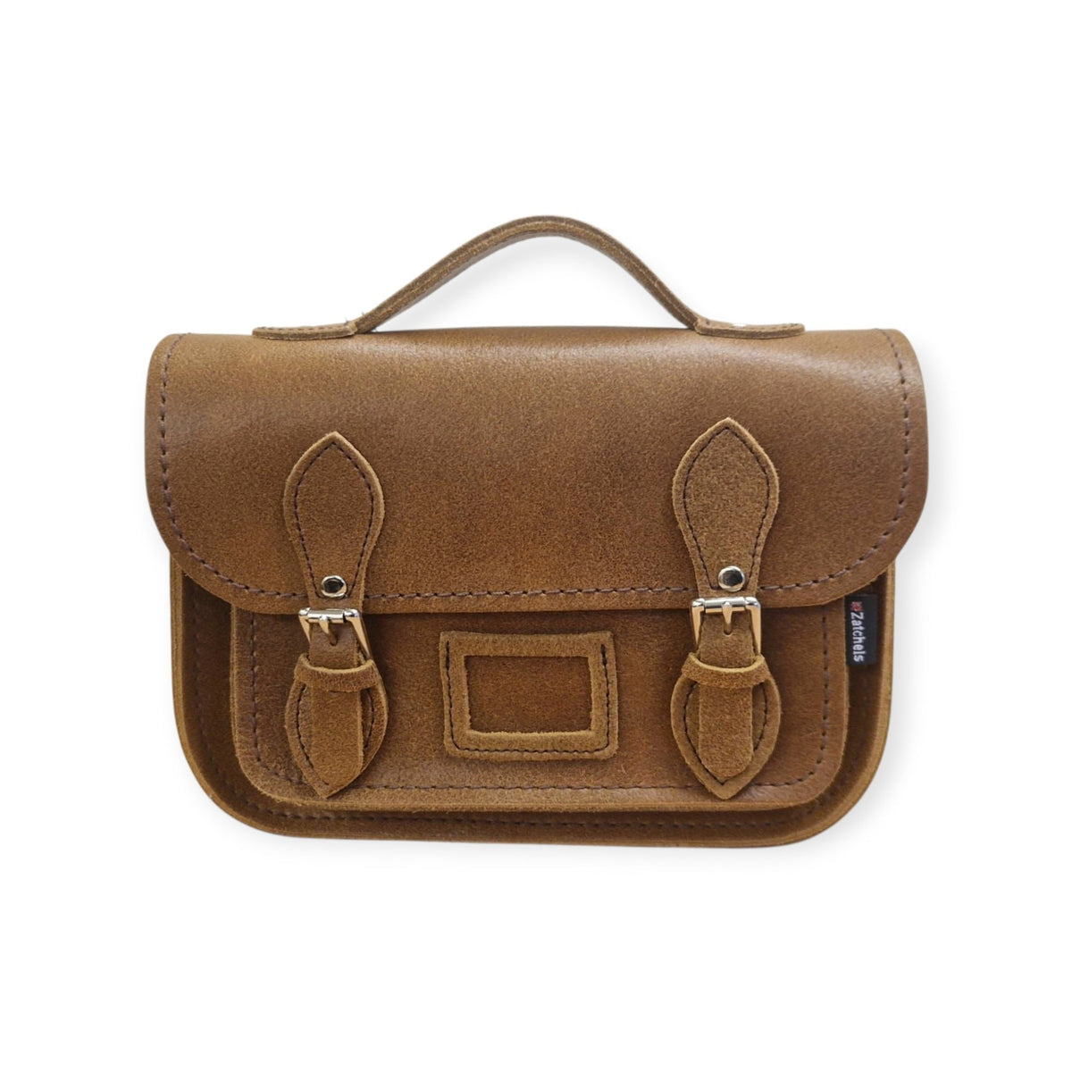 Leather Midi Satchel - Tannery Tan - Bascora