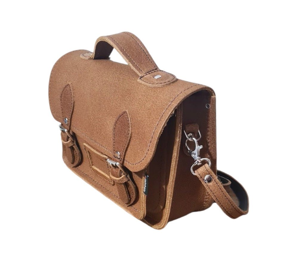 Leather Midi Satchel - Tannery Tan - Bascora