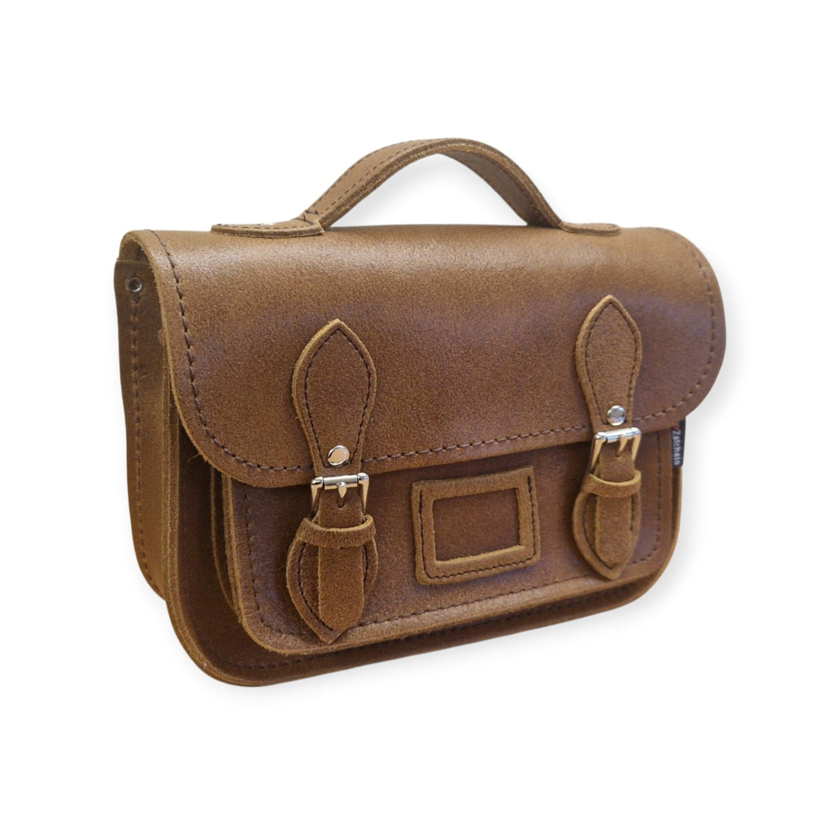 Leather Midi Satchel - Tannery Tan - Bascora