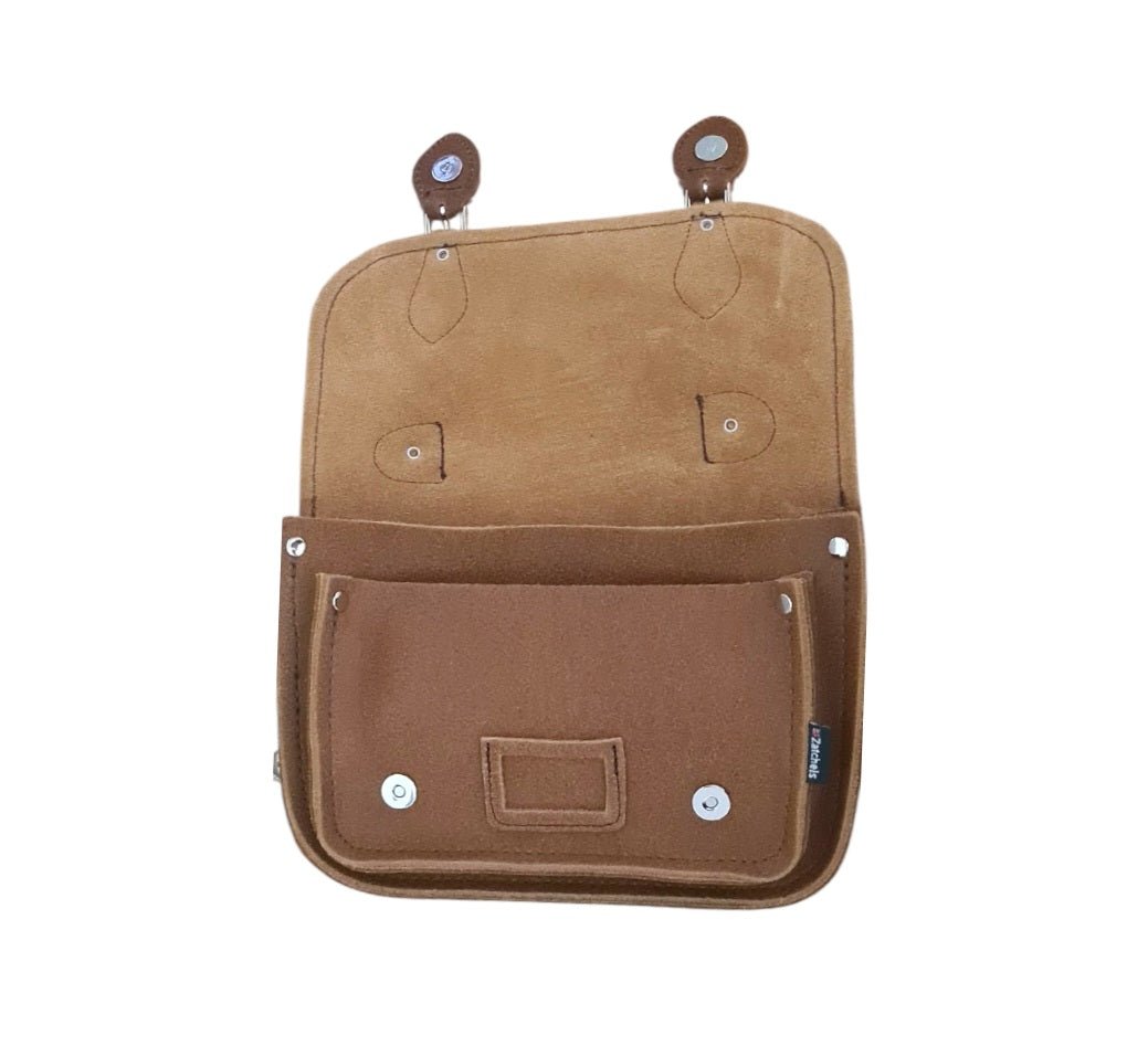 Leather Midi Satchel - Tannery Tan - Bascora