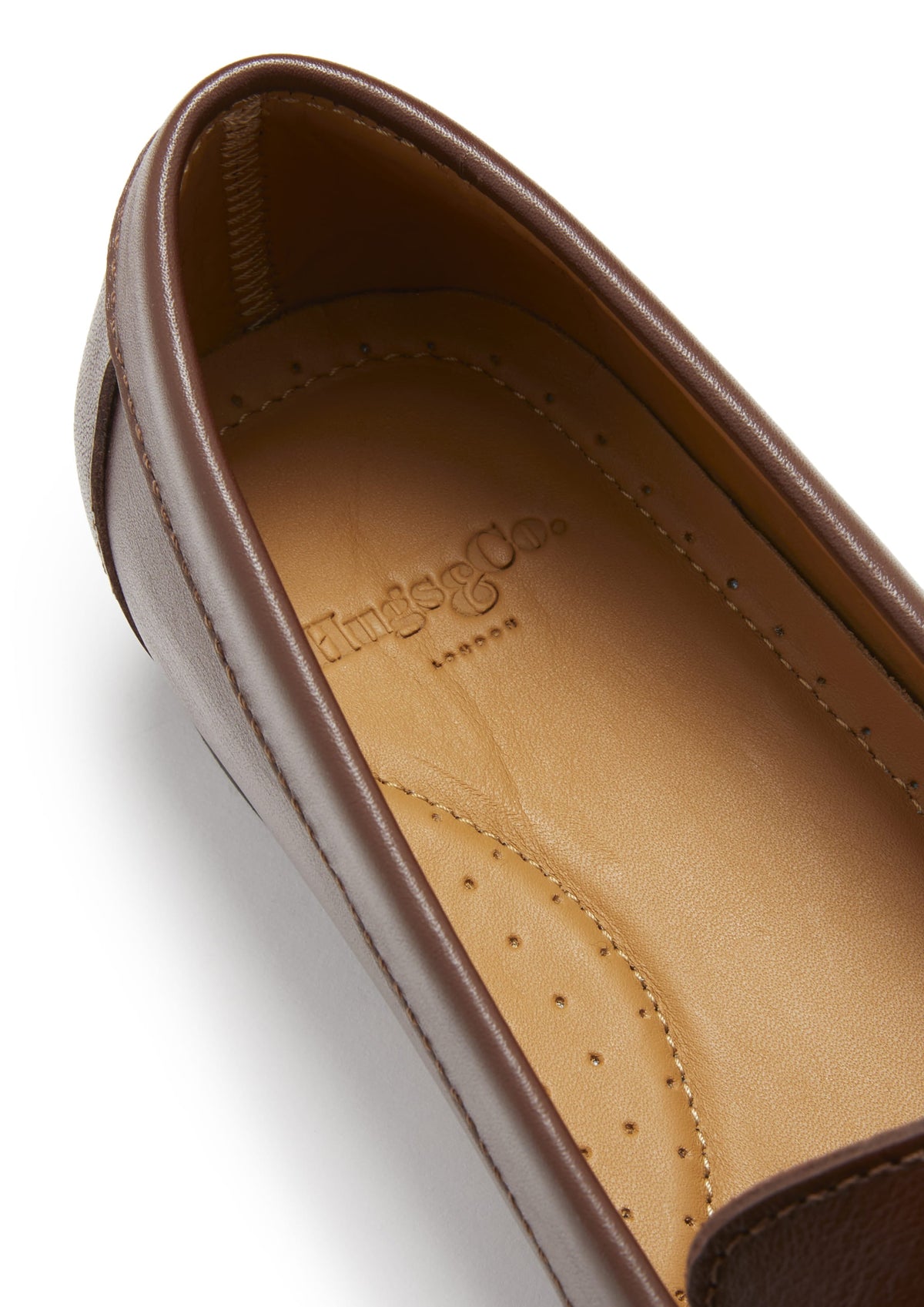 Hugs & Co. Women's Brown Leather Penny Loafers