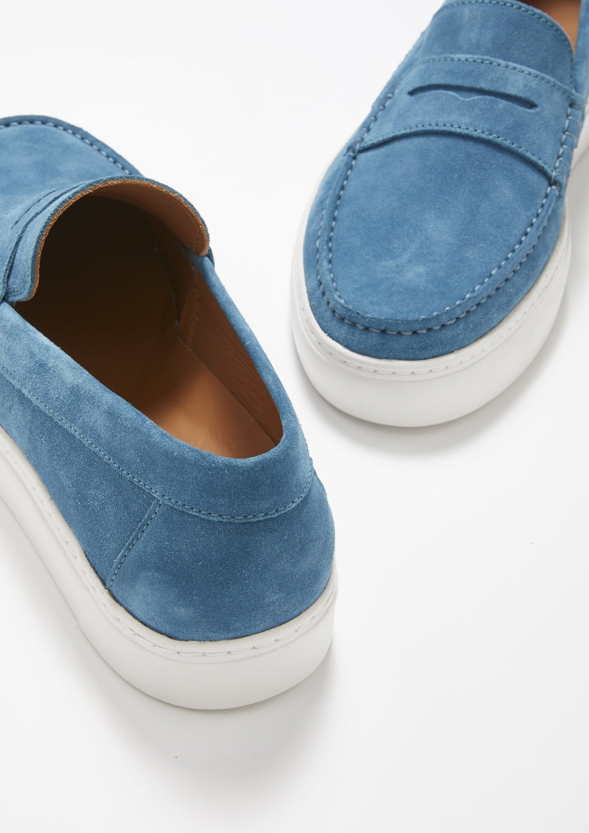 Hugs & Co. Petrol Blue Suede Slip-On Sneaker Loafers with Vibram Sole for Men