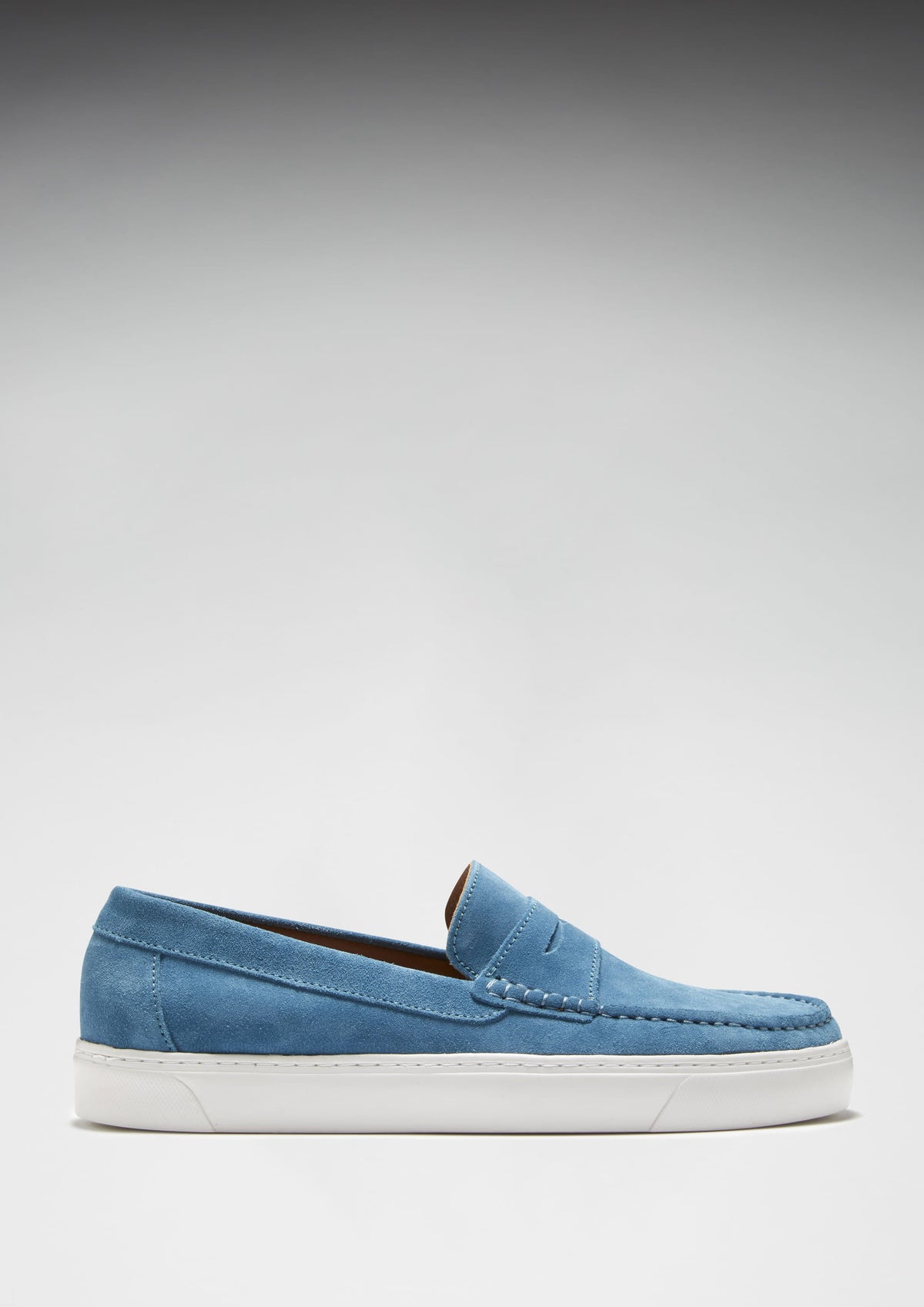 Hugs & Co. Petrol Blue Suede Slip-On Sneaker Loafers with Vibram Sole for Men