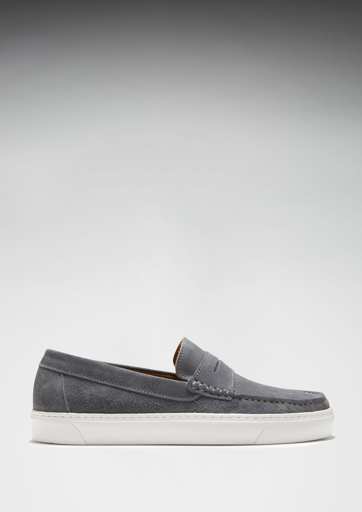 Hugs & Co. Slate Grey Suede Slip-On Sneaker Loafers with Vibram Sole for Men
