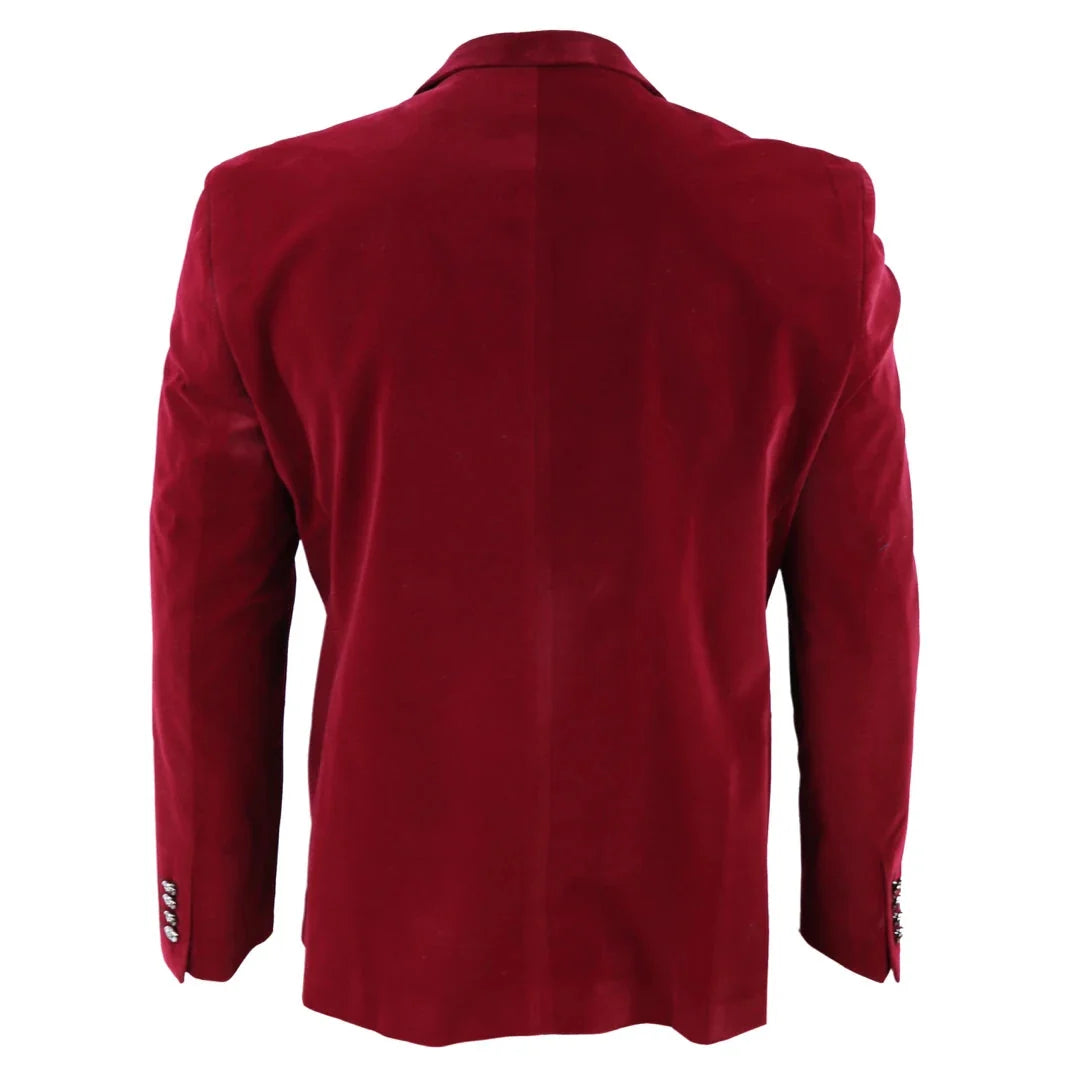 Men's Soft Velvet 1 Button Dinner Jacket Tuxedo Blazer by TruClothing