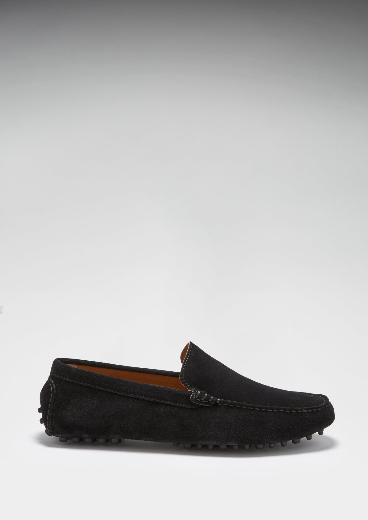 Hugs & Co. Black Italian Suede Contemporary Driving Loafers for Men