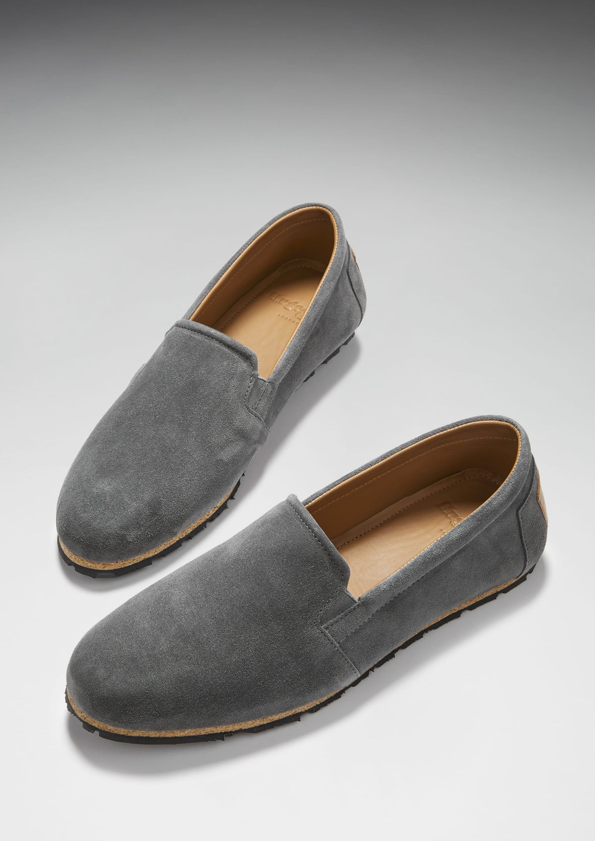 Hugs & Co. Charcoal Grey Suede Espadrilles with Upcycled Tyre Sole for Men
