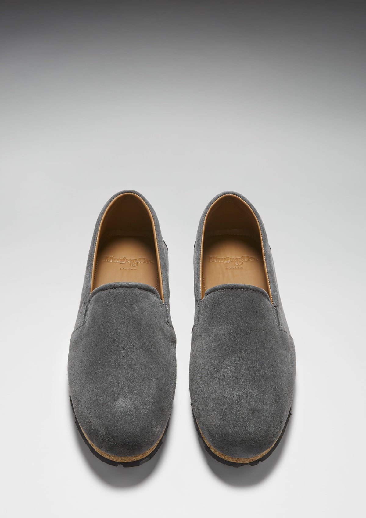 Hugs & Co. Charcoal Grey Suede Espadrilles with Upcycled Tyre Sole for Men