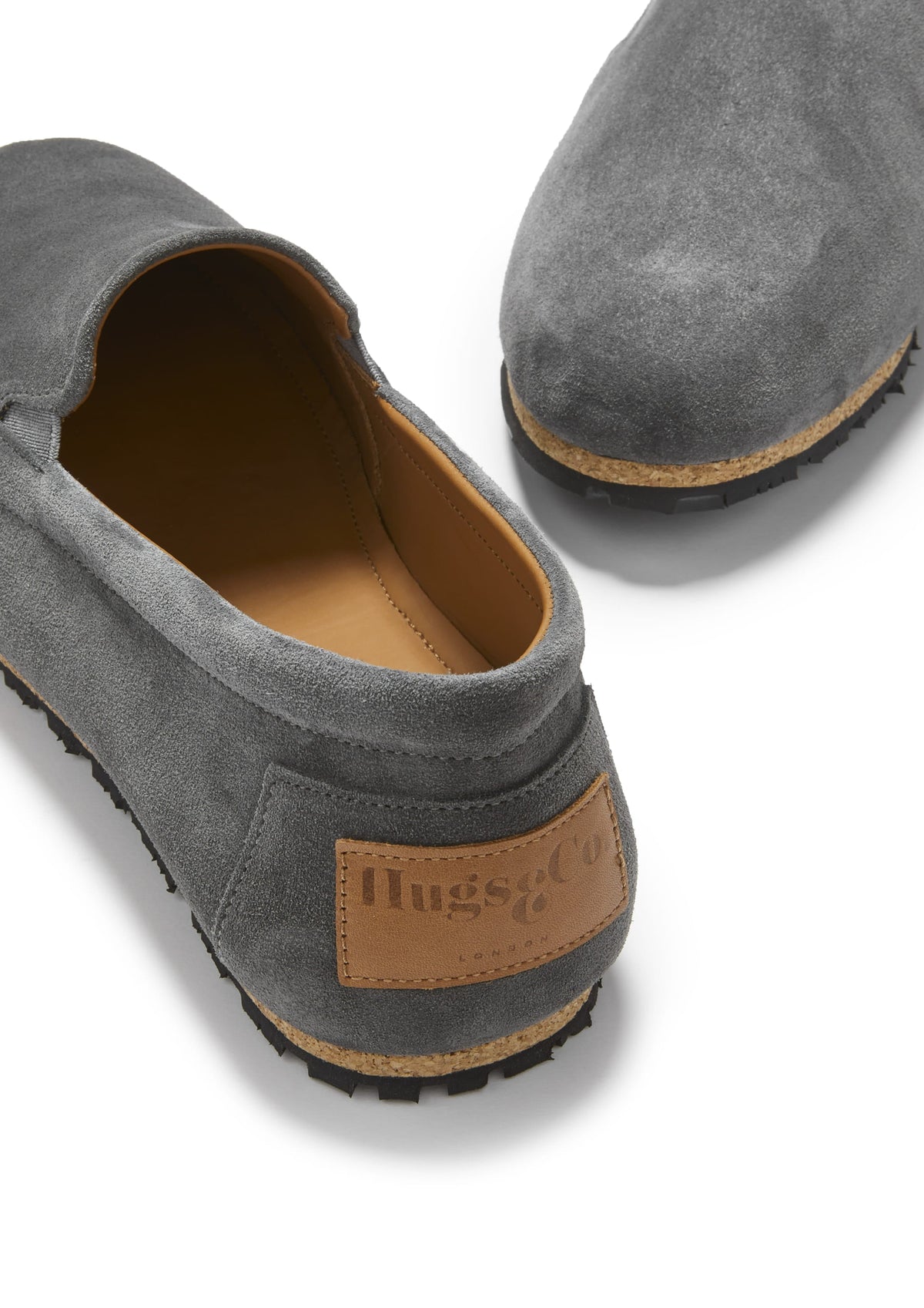 Hugs & Co. Charcoal Grey Suede Espadrilles with Upcycled Tyre Sole for Men