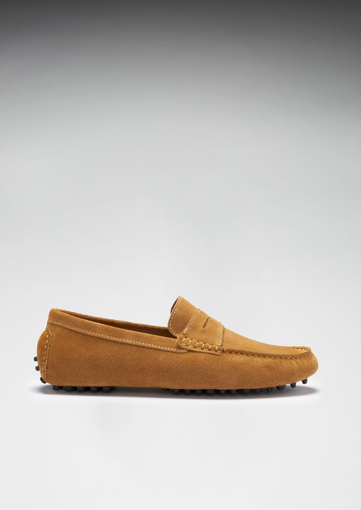 Hugs & Co. Men's Tobacco Suede Penny Driving Loafers