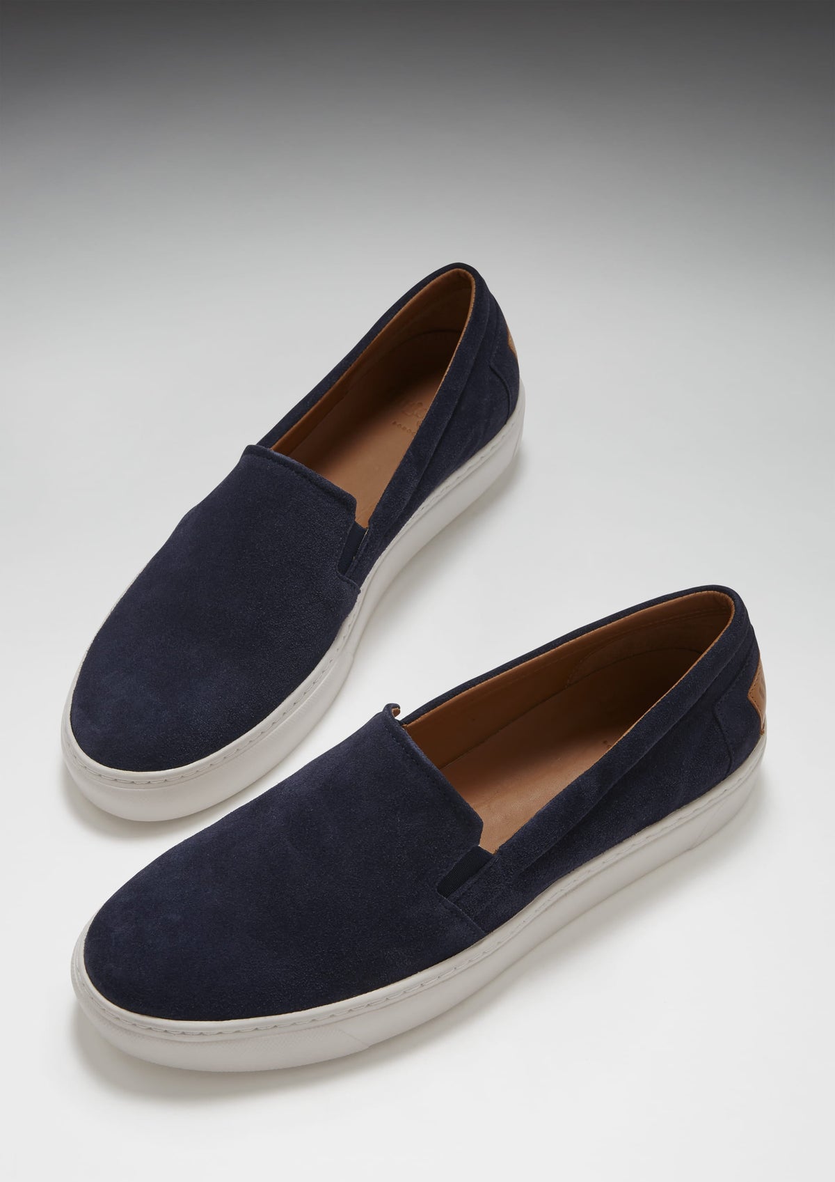 Hugs & Co. Navy Blue Suede Slip-On Sneakers for Men with Vibram Sole