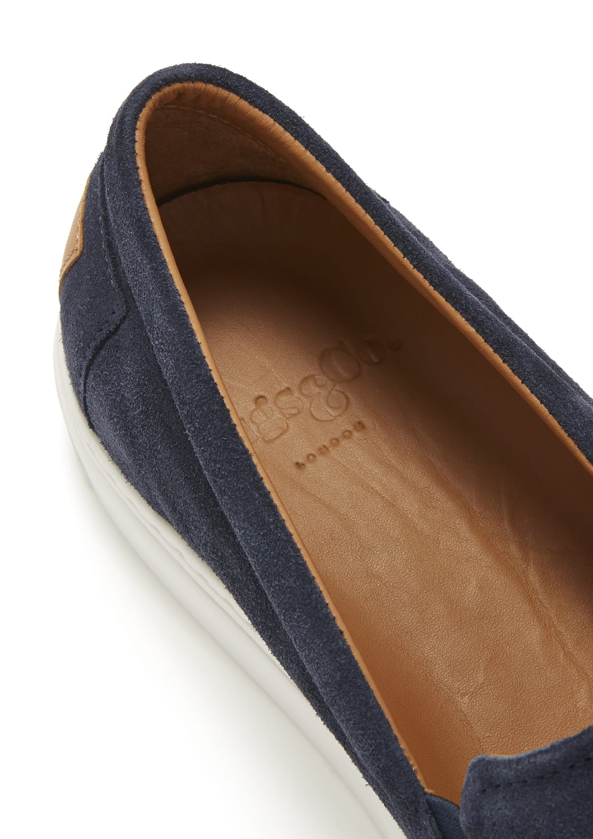 Hugs & Co. Navy Blue Suede Slip-On Sneakers for Men with Vibram Sole