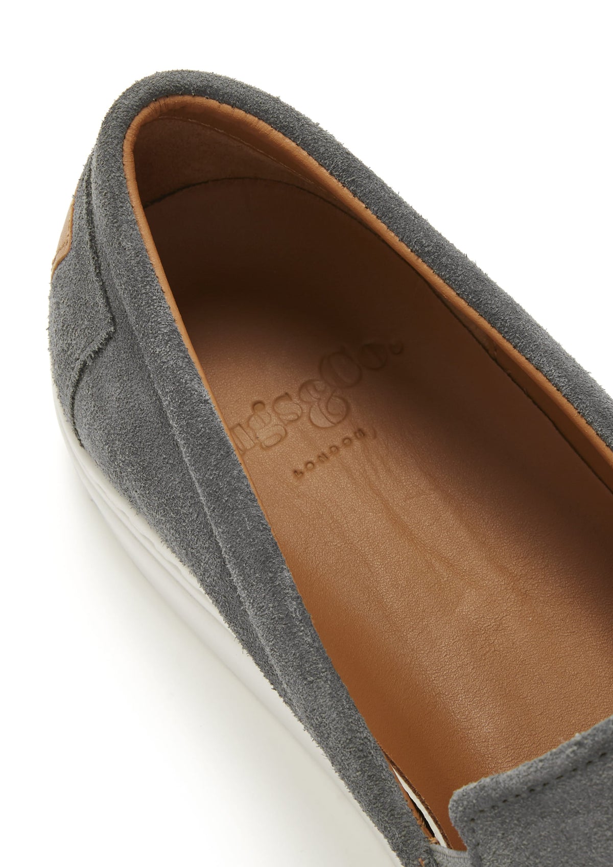 Hugs & Co. Slate Grey Suede Slip-On Sneakers for Men with Vibram Sole
