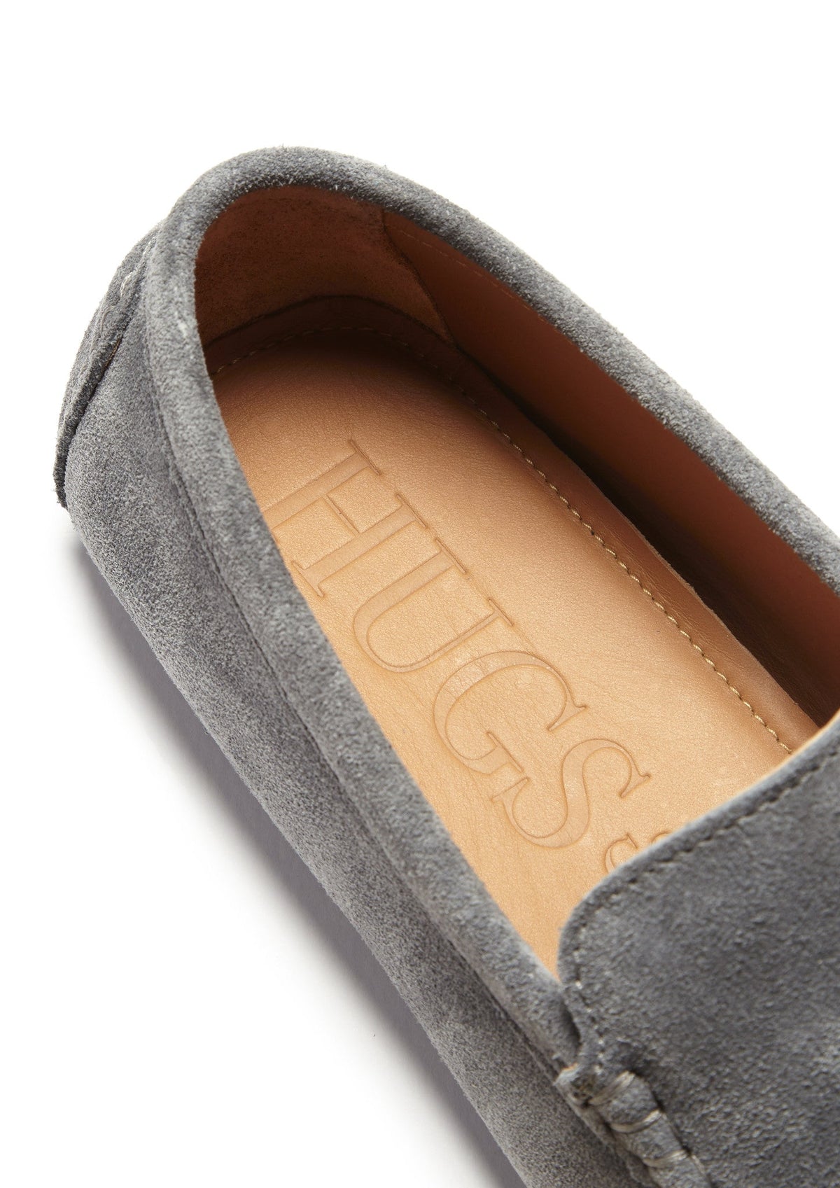 Hugs & Co. Slate Grey Suede Tasselled Driving Loafers for Men