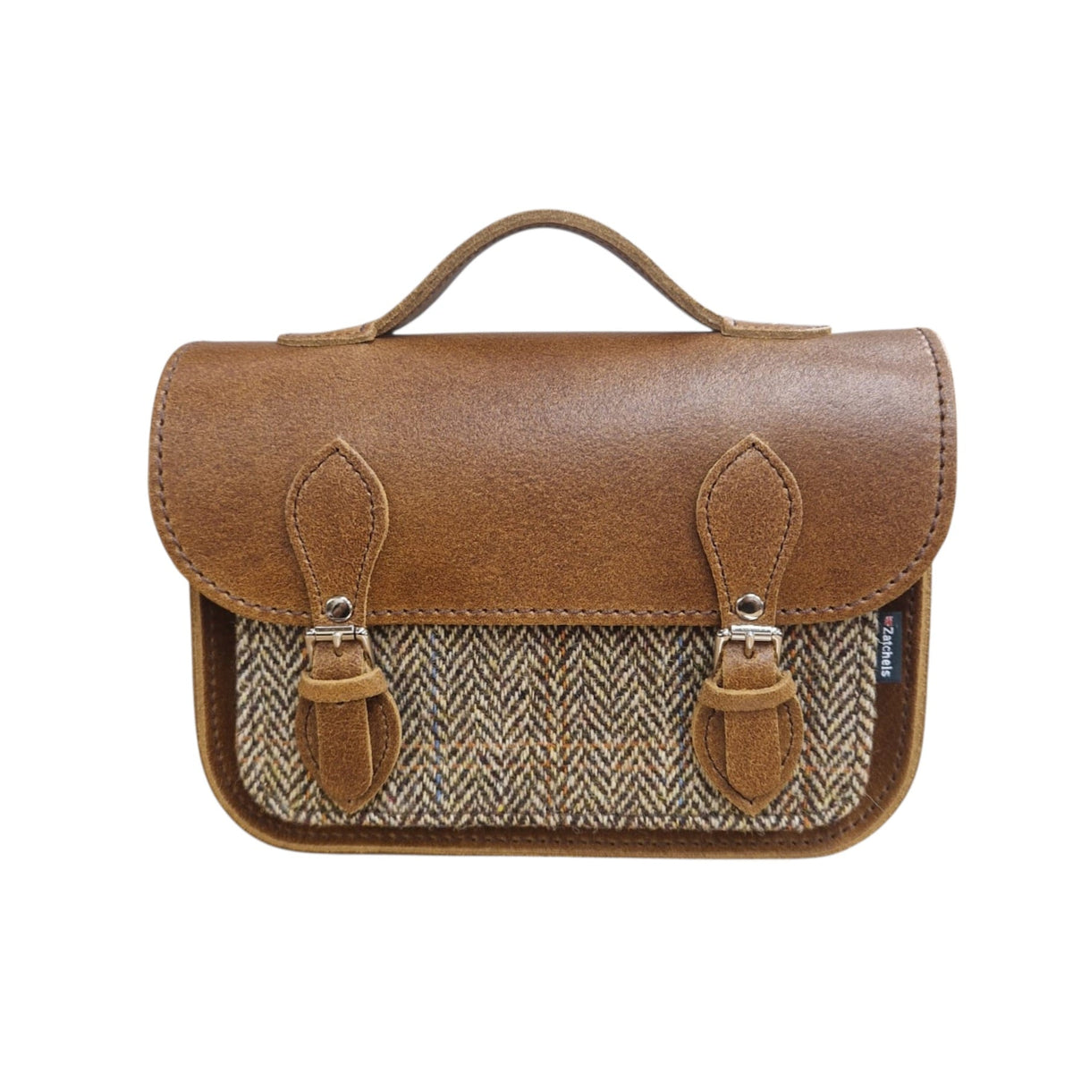 Midi Tannery & Tweed Satchel - Tan - Bascora
