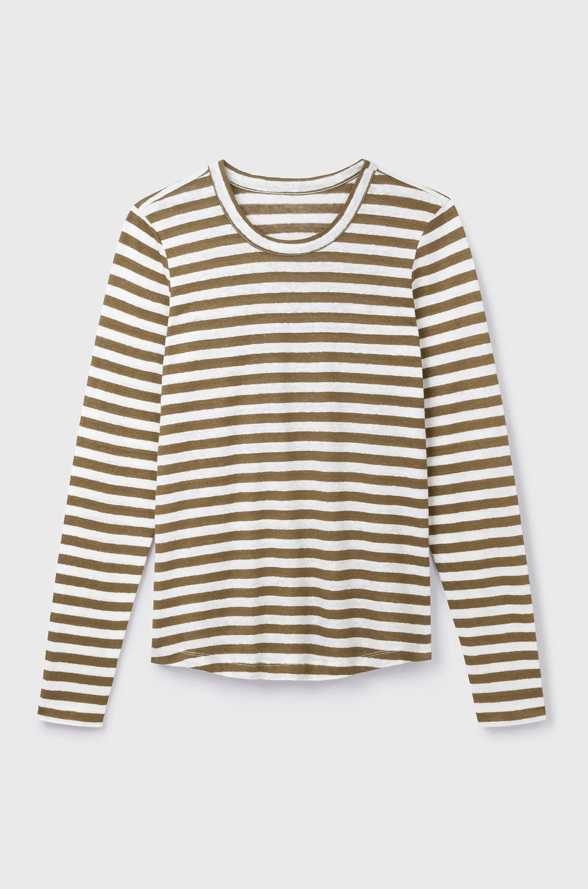 Lavender Hill Clothing Long Sleeve Striped Linen T-Shirt