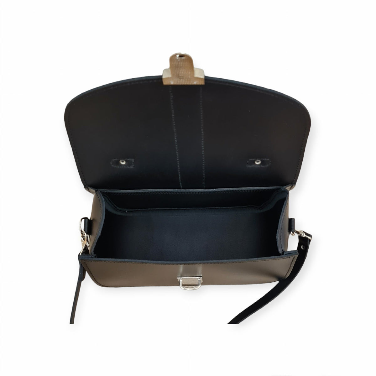 Olympia Handmade Leather Bag - Black - Bascora