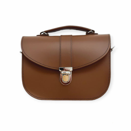 Olympia Handmade Leather Bag - Chestnut - Bascora