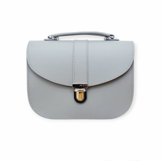 Olympia Handmade Leather Bag - Ghost Grey - Bascora