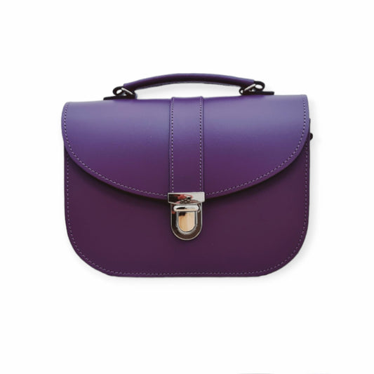 Olympia Handmade Leather Bag - Purple - Bascora