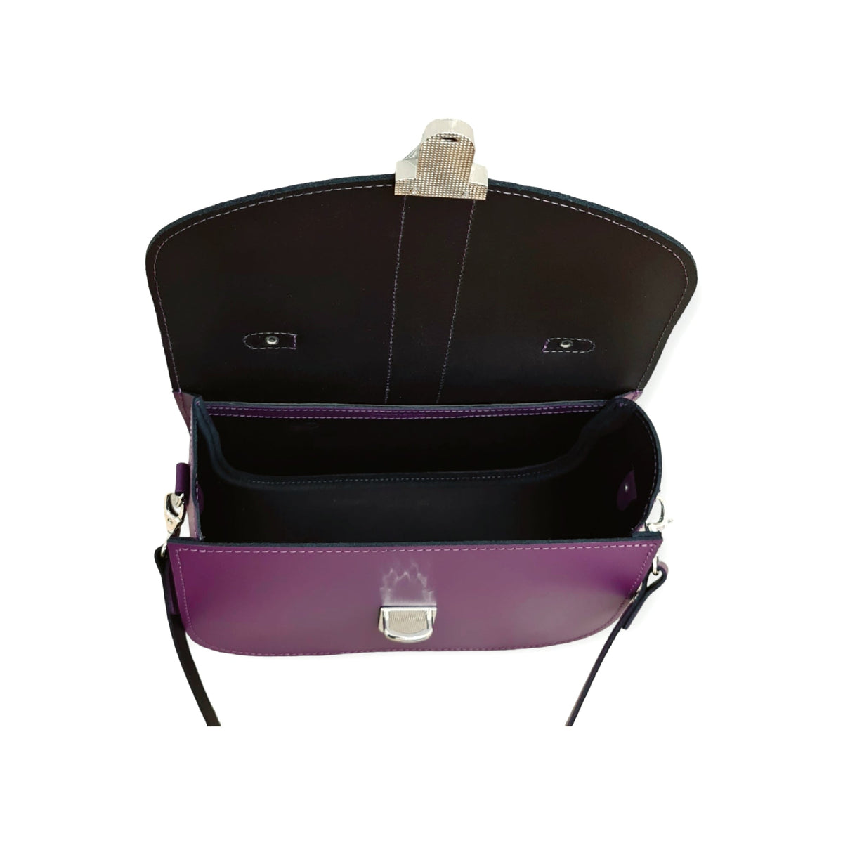 Olympia Handmade Leather Bag - Purple - Bascora